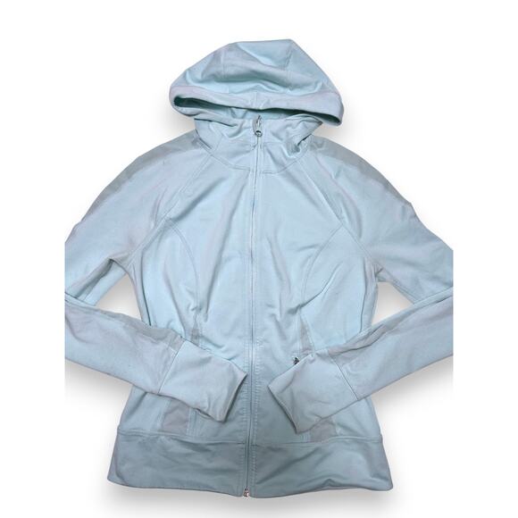 Zella Mint Blue Athletic Zip-up Jacket W/ Hood Size Small - Picture 4 of 12